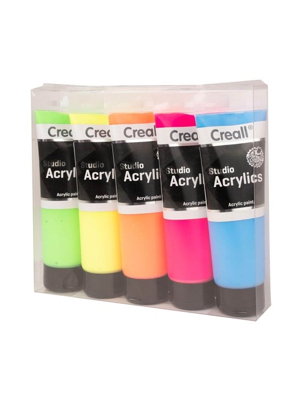 Creall Studio Akrylmaling - Fluorescerende, 5x120ml