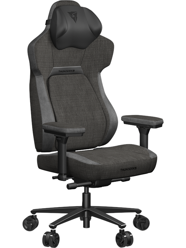 ThunderX3 Core Loft - Stol - ergonomisk - armstøtter - T-formet - vippe - drejeled - stål, leatherette - sort