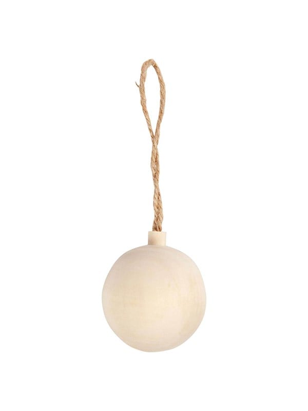 Creativ Company Christmas Bauble Pendant Wood 4.8cm