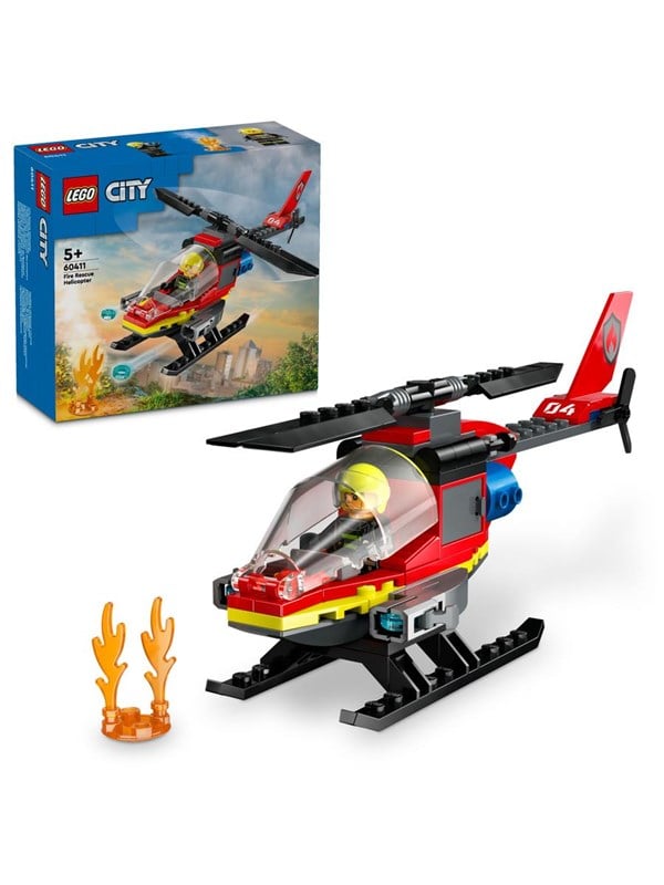 LEGO ® City - Brandslukningshelikopter 60411 - 85 Dele