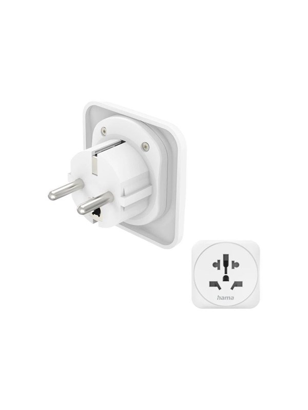 Hama Traveladapter Type E/F Universal World-EU White