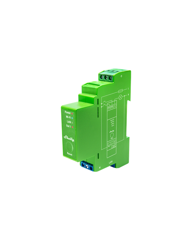 Shelly Pro Dimmer 1PM - WiFi tavlelysdæmper, 200W