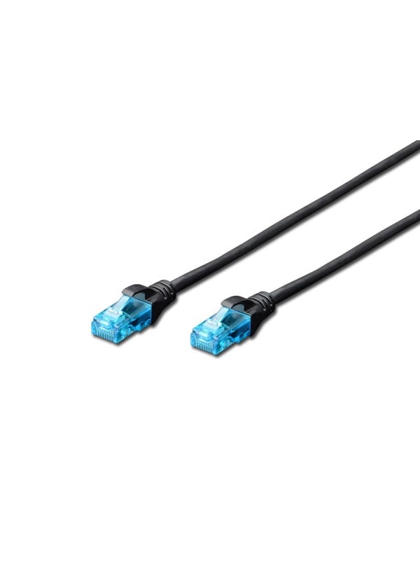 DIGITUS CAT 5e U-UTP Patch Cord - 5m - Sort - 5m