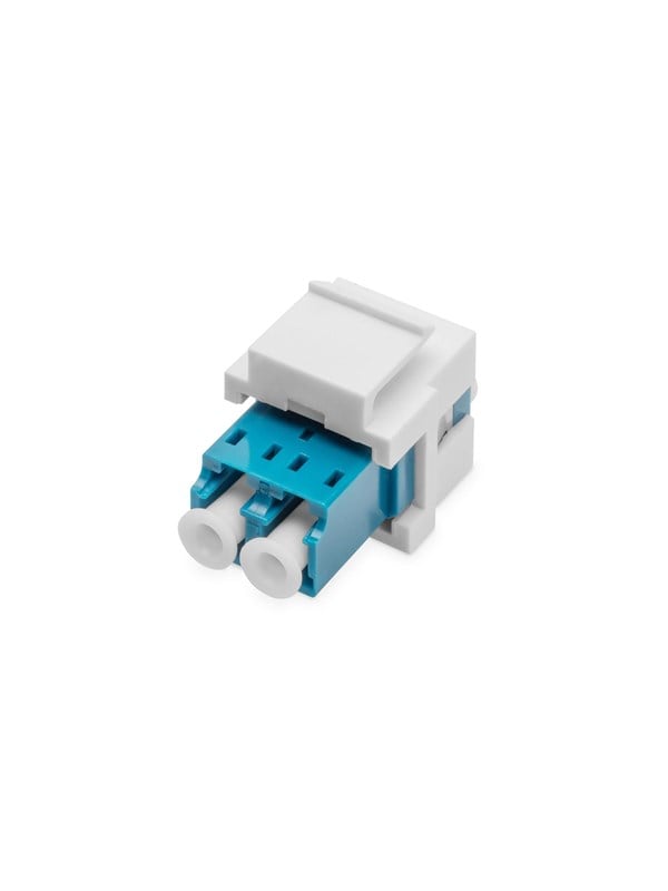 DIGITUS Fiber optic LC/LC duplex coupler - Singlemode - Keystone module - Blå