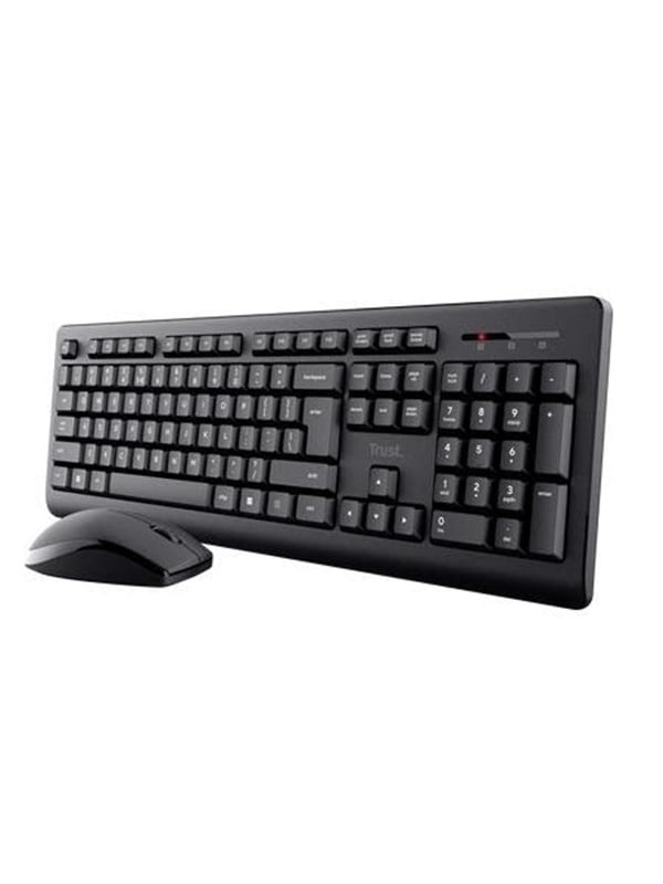 Trust Primo - Sæt med mus og tastatur - 100% - full size - trådløs - QWERTY - Nordisk - sort - boks