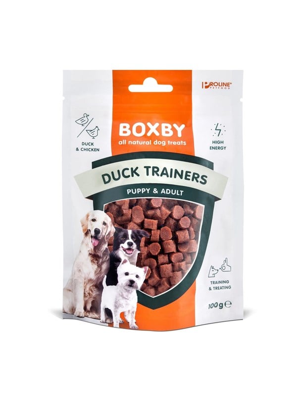 BOXBY Dog Treats Duck Trainers 100g billede