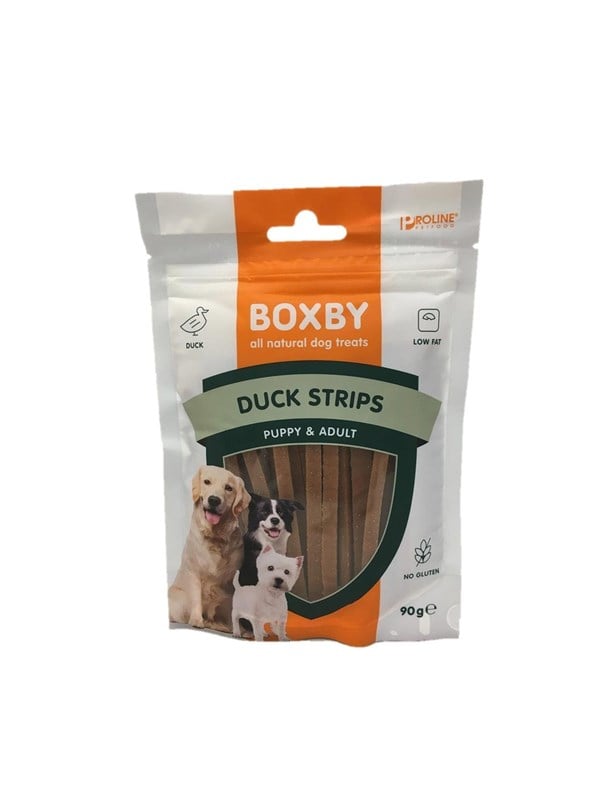 BOXBY Duck Strips All Natural Dog Treats 90g