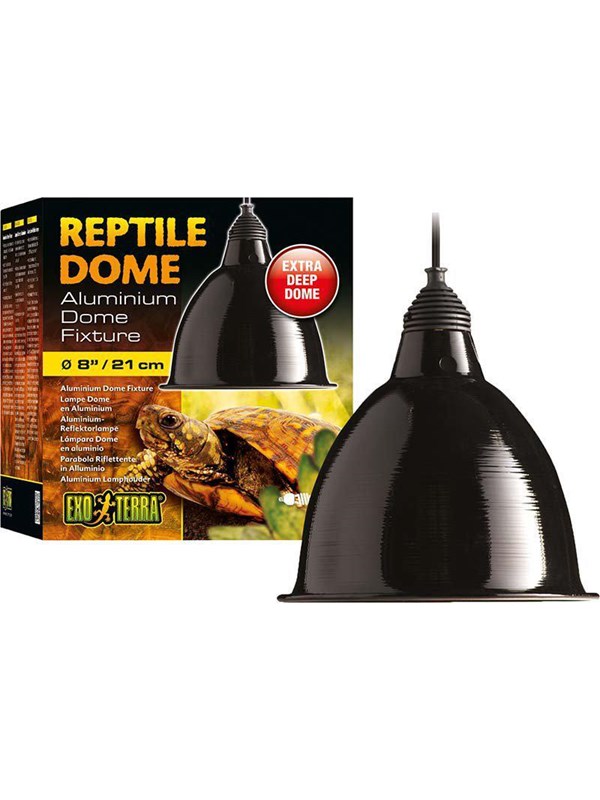 Exo Terra reflektor i aluminium Reptile Dome, til 160 W, L, 21,5 x 23,5 x 21,5 cm