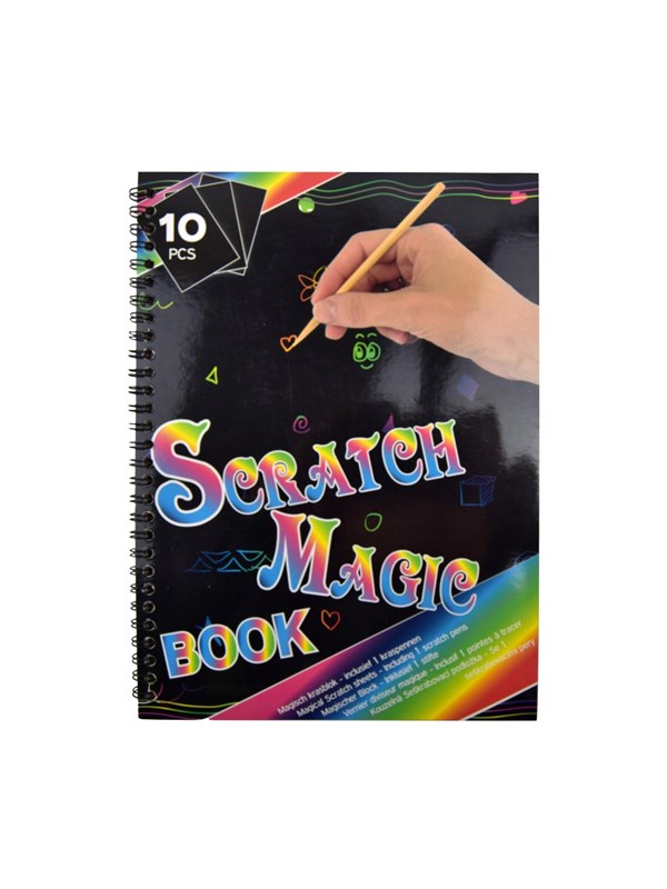 Pocket Money Magisk Color Scratch Bog A4 10 Sider med Pen