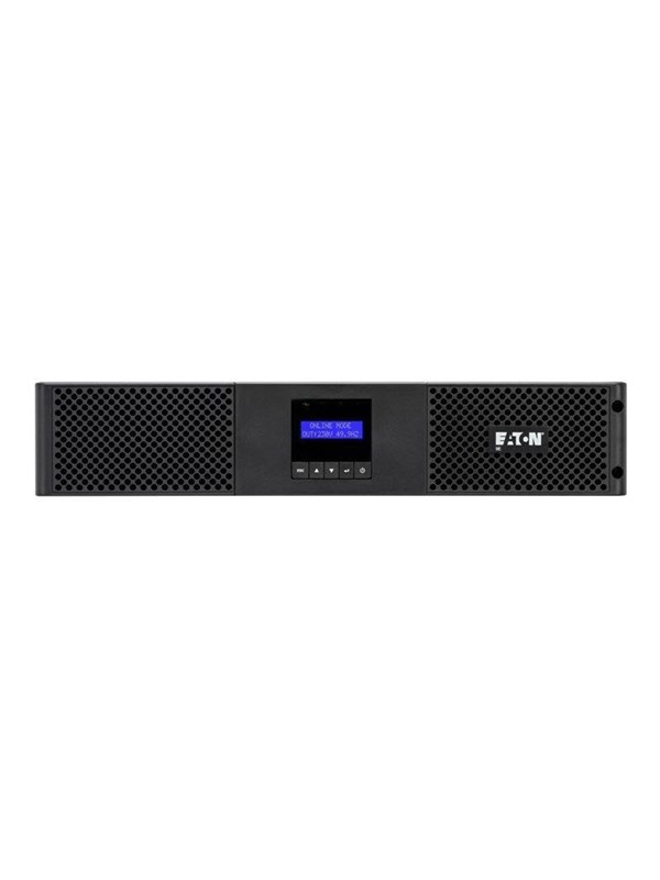 Eaton 9E - UPS (stativ-monterbar / ekstern) - AC 200/220/230/240 V - 1800 Watt - 2000 VA - 1-faset - 6 x batteri - Blysyre - 7 Ah - RS-232, USB - output-stikforbindelser: 6 - 2U - 19 - sort