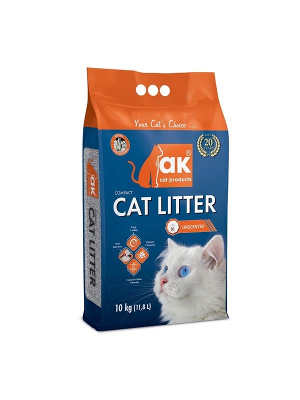 AK Kompakt klumpende kattegrus uparfumeret 10 kg