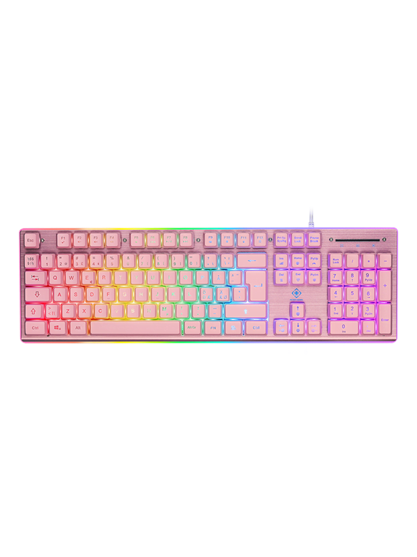 Deltaco GAMING Full Size - Gaming Tastatur - Nordisk - Pink