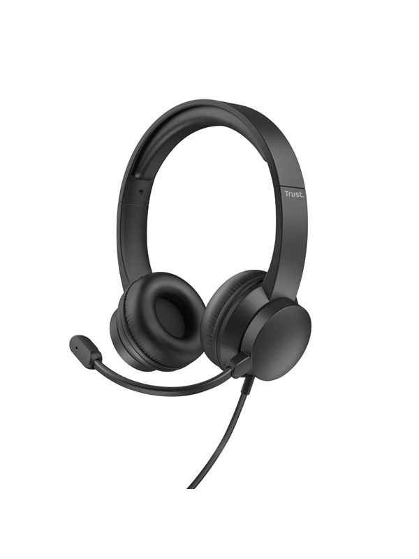 Trust Ayda kablet headset med bøjle - opkald/musik, sort
