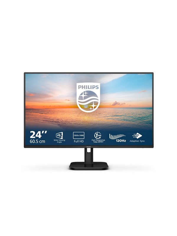 Skærm 24" Philips 24E1N1100A - IPS, Full HD, 100 Hz, HDMI/VGA, indbyggede højttalere