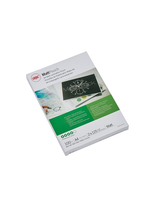 Gbc Lamineringpose 216x303 Mm 125 Μm A4 Mat 100 Stk