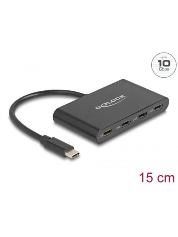 DeLOCK - Hub - 10 Gbps - 4 Ports USB hub - 4 ports - Sort