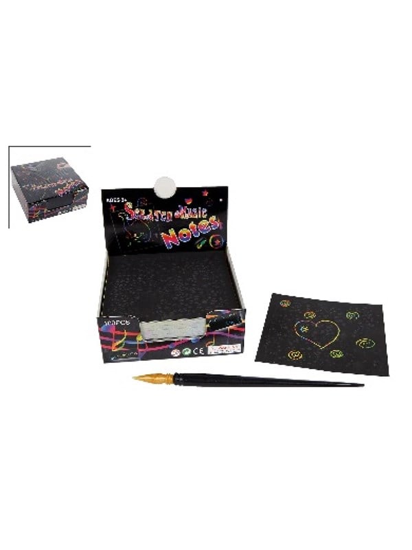 Pocket Money Magic Color Scratch Notes with pen. 100 Sheets