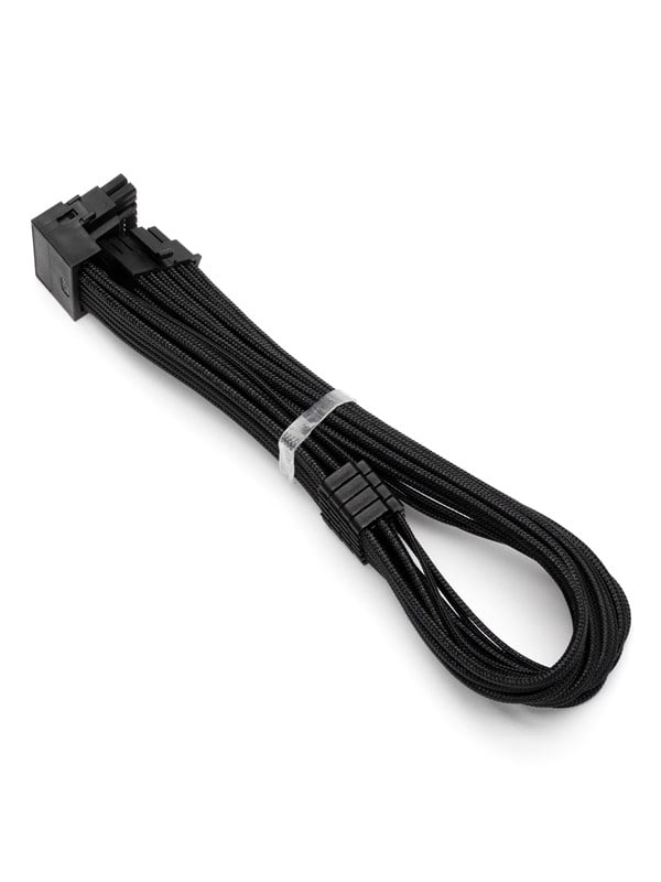 DUTZO Sleeved PCI-E 12V-2x6 forlængerkabel - Lås opad - Sort