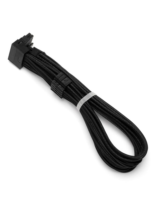 DUTZO Sleeved PCI-E 12V-2x6 forlængerkabel - lås stift ned - Sort