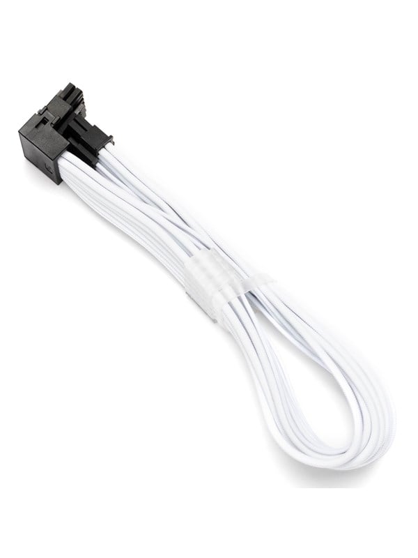 DUTZO Sleeved PCI-E 12V-2x6 forlængerkabel - Lås opad - Hvid