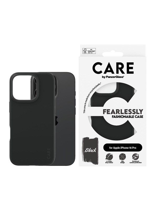 CARE by PanzerGlass Case Fashion Black iPhone 16 Pro billede