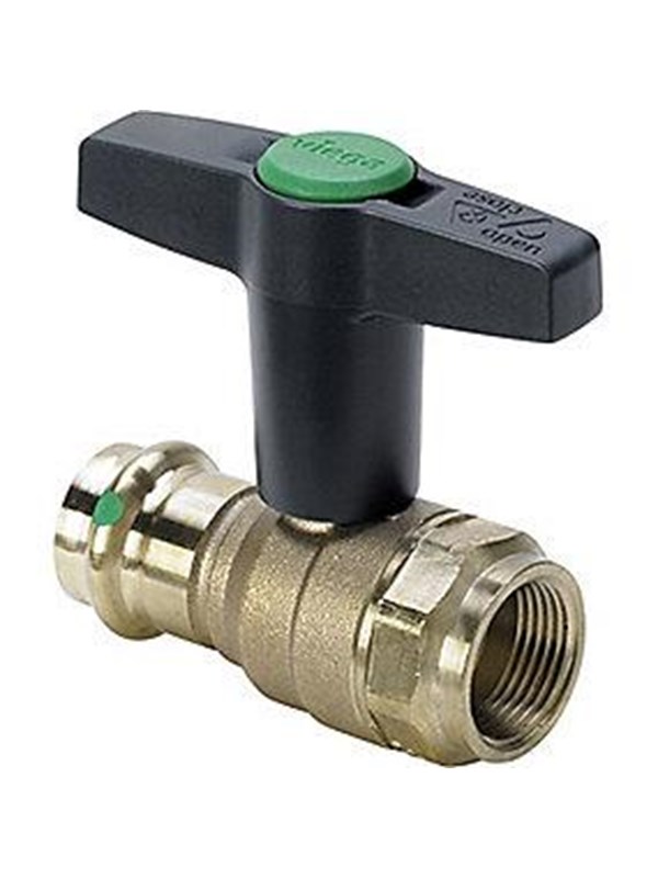 Viega Easytop kuglehane 54 mm x 2'', Muffe/muffe, Siliciumbronze billede