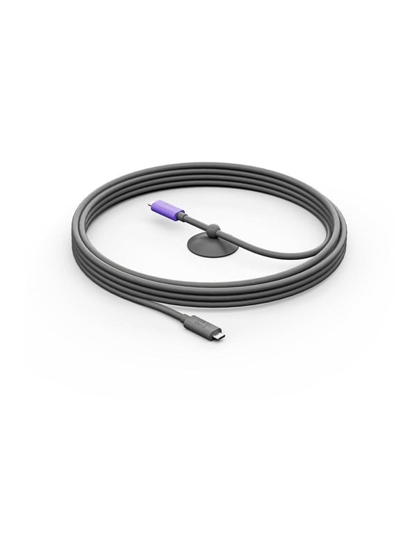 USB-C kabel Logitech 5 m - USB 3.2 Gen 2, Grafit/Lilla