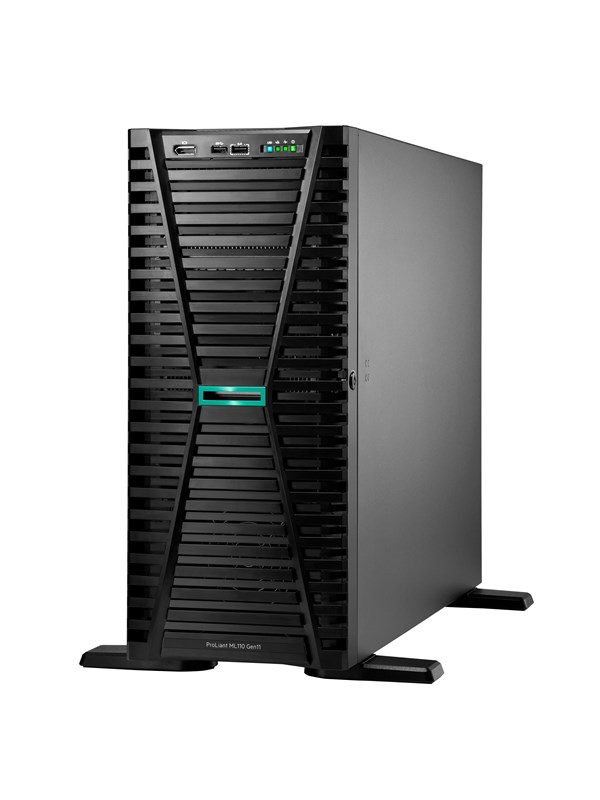 HPE ProLiant ML110 Gen11 - Server - tower 4.5U - envejs - 1 x Xeon Silver 4510 / op til 4.1 GHz - RAM 64 GB - SATA/SAS/PCI Express - hot-swap 2.5 bås(e) - SSD 2 x 480 GB - Gigabit Ethernet - skærm: ingen - Smart Choice