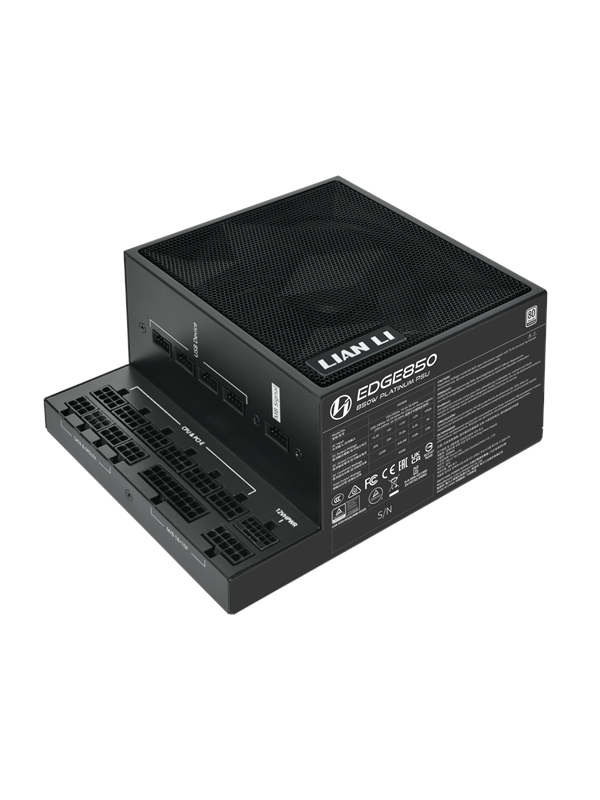 Lian Li EDGE 850 Strømforsyning 850W ATX 3.1 80 Plus Platinum - Sort