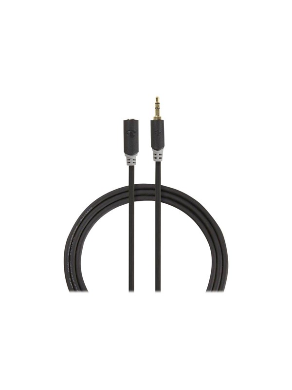 Nedis Stereo Audio kabel | 3.5 mm Hanstik | 3.5 mm Hunstik | Guldplateret | 2.00 m | Runde | Antracit | Box