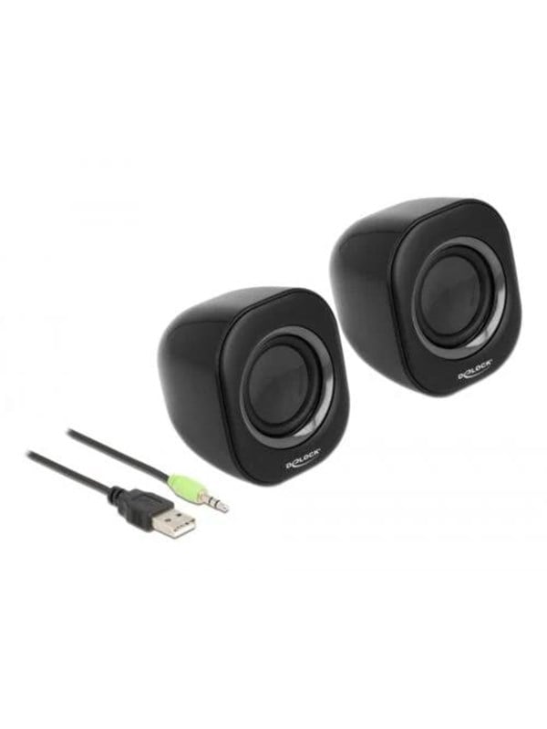 DeLOCK Mini Stereo PC Speaker - Sort