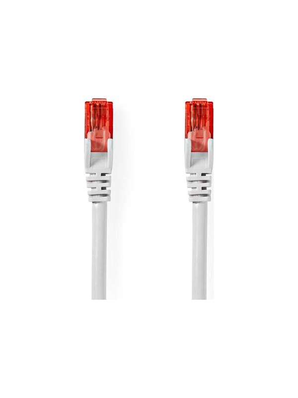 Kat 6 kabel | RJ45 Han | RJ45 Han | U/UTP | 20.0 m | Runde | PVC | Hvid | Label