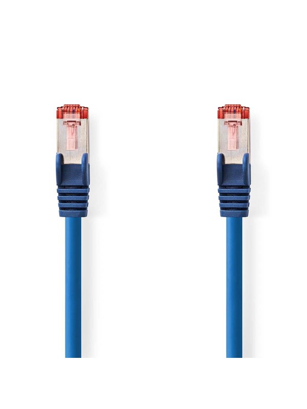 Nedis Kat 6 kabel | RJ45 Han | RJ45 Han | S/FTP | 2.00 m | Runde | LSZH | Blå | Label