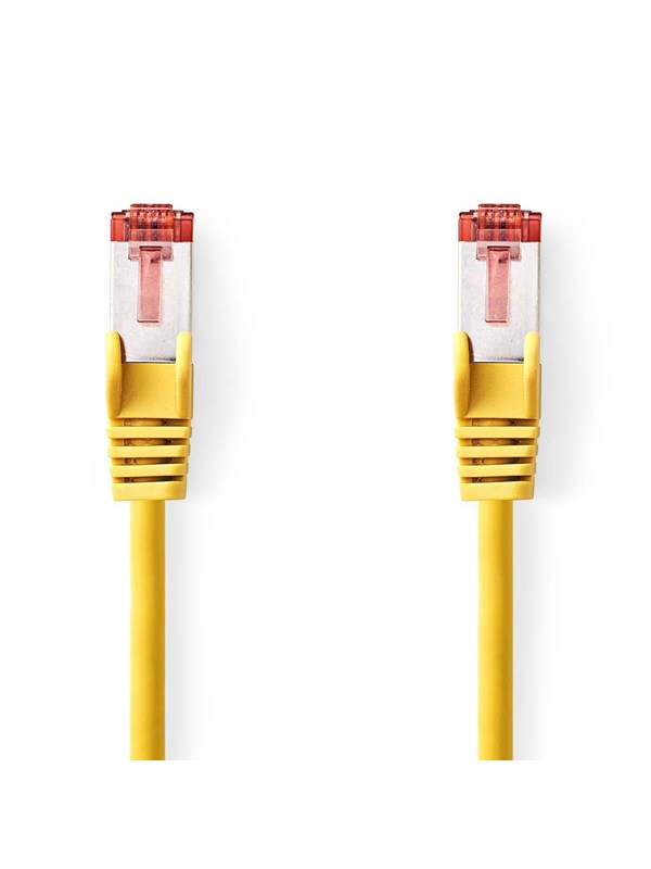 Kat 6 kabel | RJ45 Han | RJ45 Han | S/FTP | 5.00 m | Runde | LSZH | Gul | Label