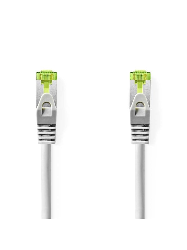 CAT7 netværkskabel | PiMF | RJ45 Han | RJ45 Han | 15.0 m | Snagless | Runde | LSZH | Grå | Label