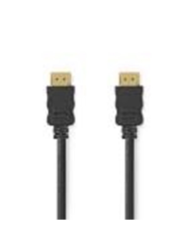 Nedis High Speed ​​HDMI ™ kabel med Ethernet | HDMI™ Stik | HDMI™ Stik | 4K@60Hz | ARC | 18 Gbps | 1.00 m | Runde | PVC | Sort | Label