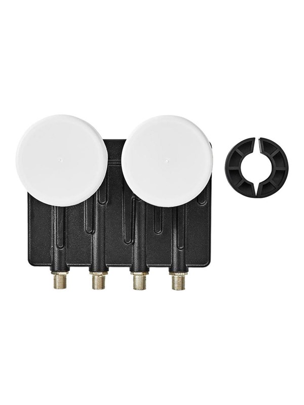 Nedis - LNB | Quad Monoblock 6.0° | Udgangsforbindelse: 4x F-Connector | Støjfigurinterval: 0.85 dB | Konverteringsydelse: 52 - 67 dB | Sort | Egnet til: Astra+ / Hotbird - SLNBQDM60BK