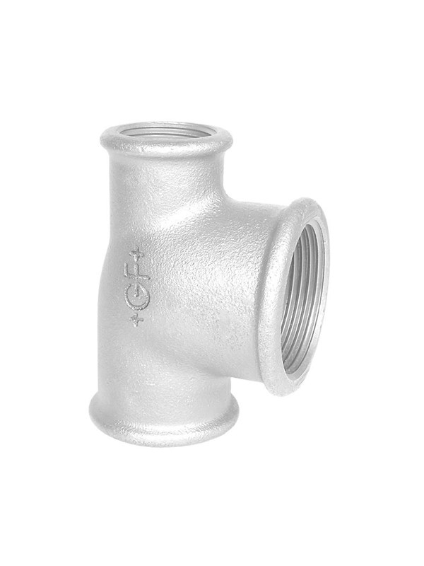 Galvaniseret tee 1 1/2" x 1" x 1 1/4"