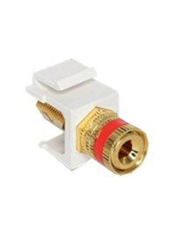 Keystone-modul DeLOCK 86304 med polklemme til gevindbøsning - rød/hvid