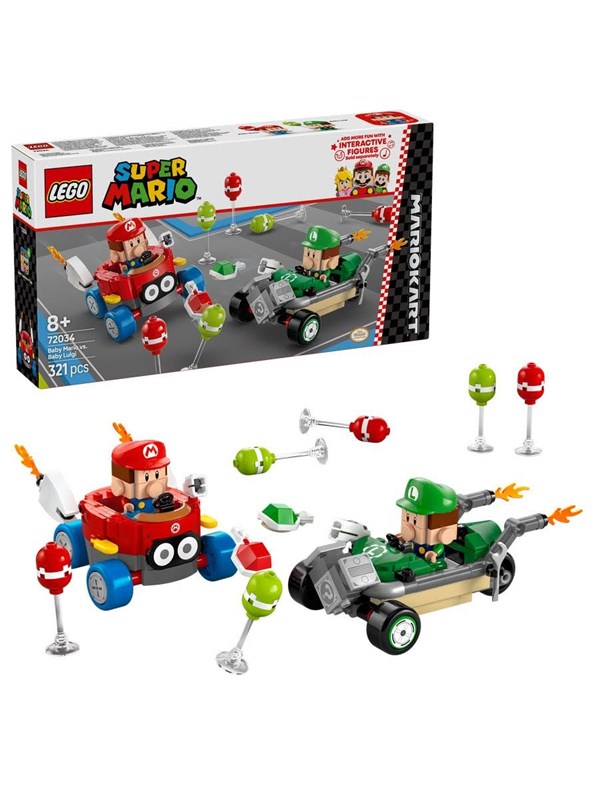 LEGO Super Mario 72034 Mario Kart™ - Baby Mario mod Baby Luigi billede