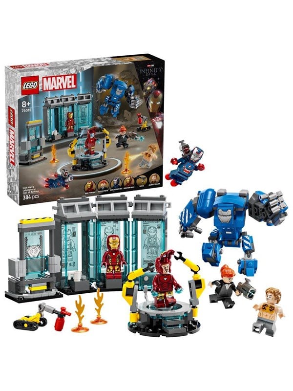 LEGO Super Heroes 76315 Iron Mans laboratorium: Dragtgalleriet LEGO Super Heroes 76315 Iron Mans laboratorium: Dragtgalleriet