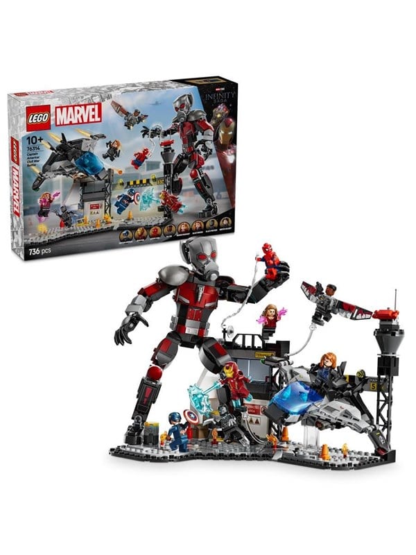 LEGO 76314 Marvel Super Heroes Captain America: Civil War Action Duel - GEEKD.dk