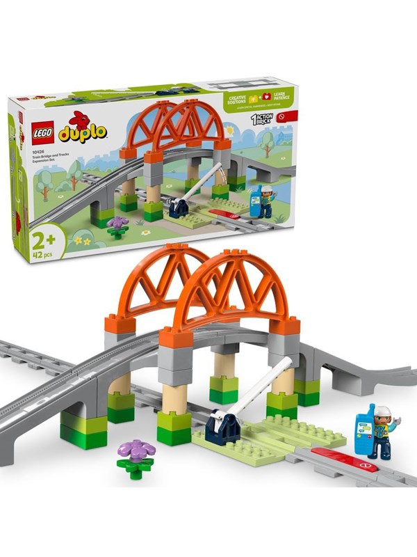 LEGO DUPLO 10426 Togbro og spor - udvidelsessæt billede