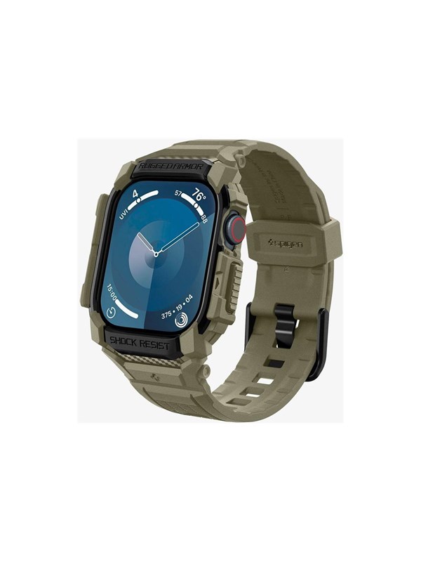 Spigen Rugged Armor Pro Urrem til Apple Watch 10 46mm - Vintage Khaki