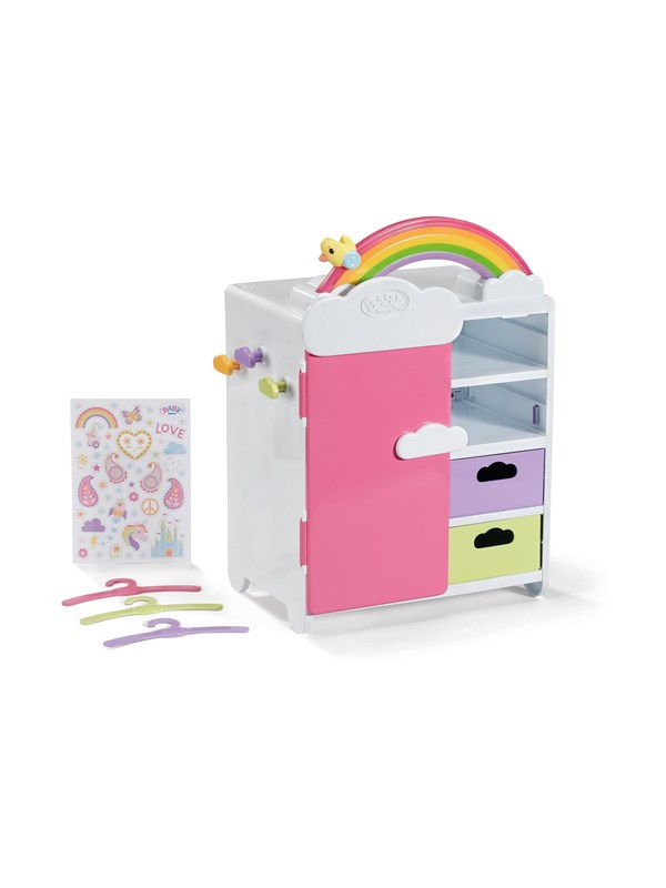 Baby Born Dukketilbehør - Regnbue Garderobe