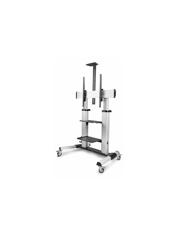 StarTech.com Rolling TV Cart/Stand On Wheels Up to 100inch/220lb Screens cart - for flat panel - black silver - Maks 100 kg - Maks størrelse 100"