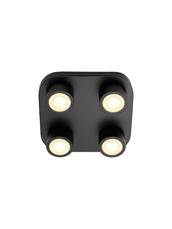 Nordlux Clyde 4-spot loftlampe, sort