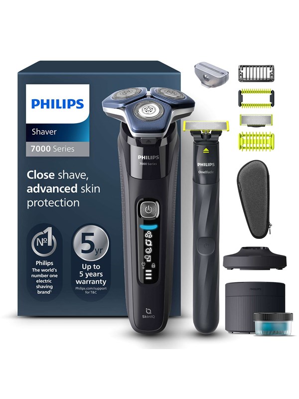 Philips Barbermaskine 7000 Series S7886 - shaver - ink black - with Phillips OneBlade