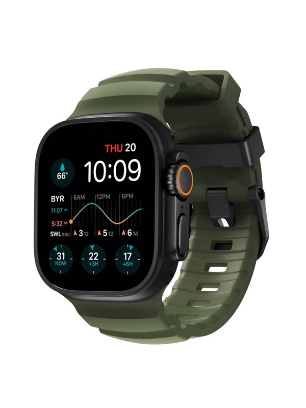 Nomad Rocky Point Band - 45mm | Forest| Black Hardware billede