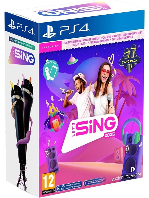 Let's Sing 2025 + 2 Microphones - Sony PlayStation 4 - Musik